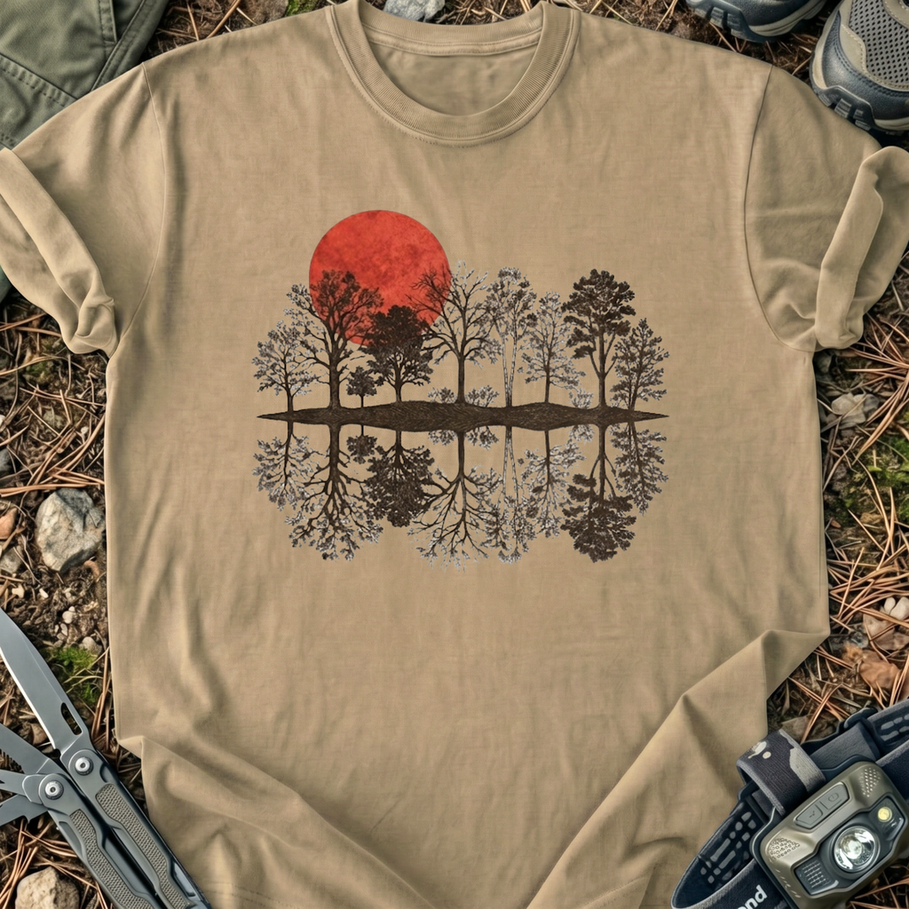 Mirroring Sun Trees T-Shirt