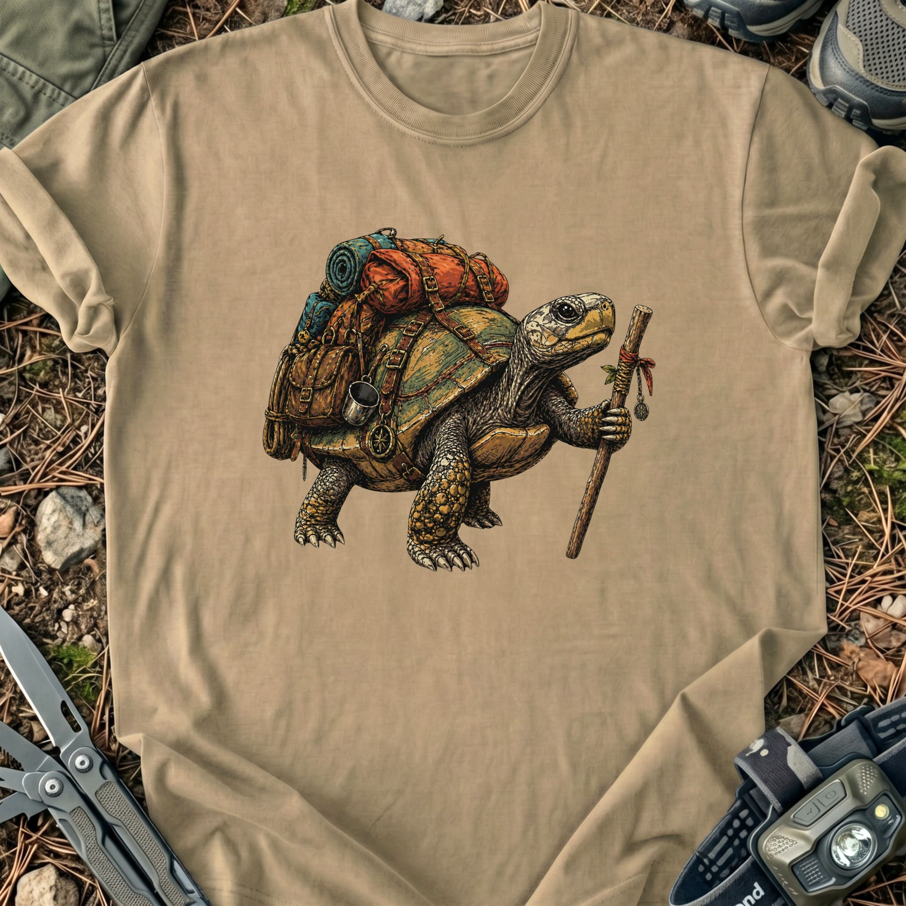 Hiking Turtle T-Shirt