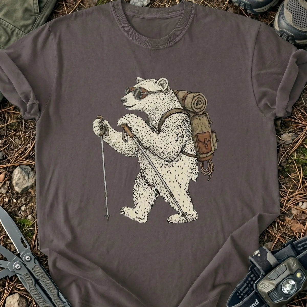 Hiking Ice Bear T-Shirt