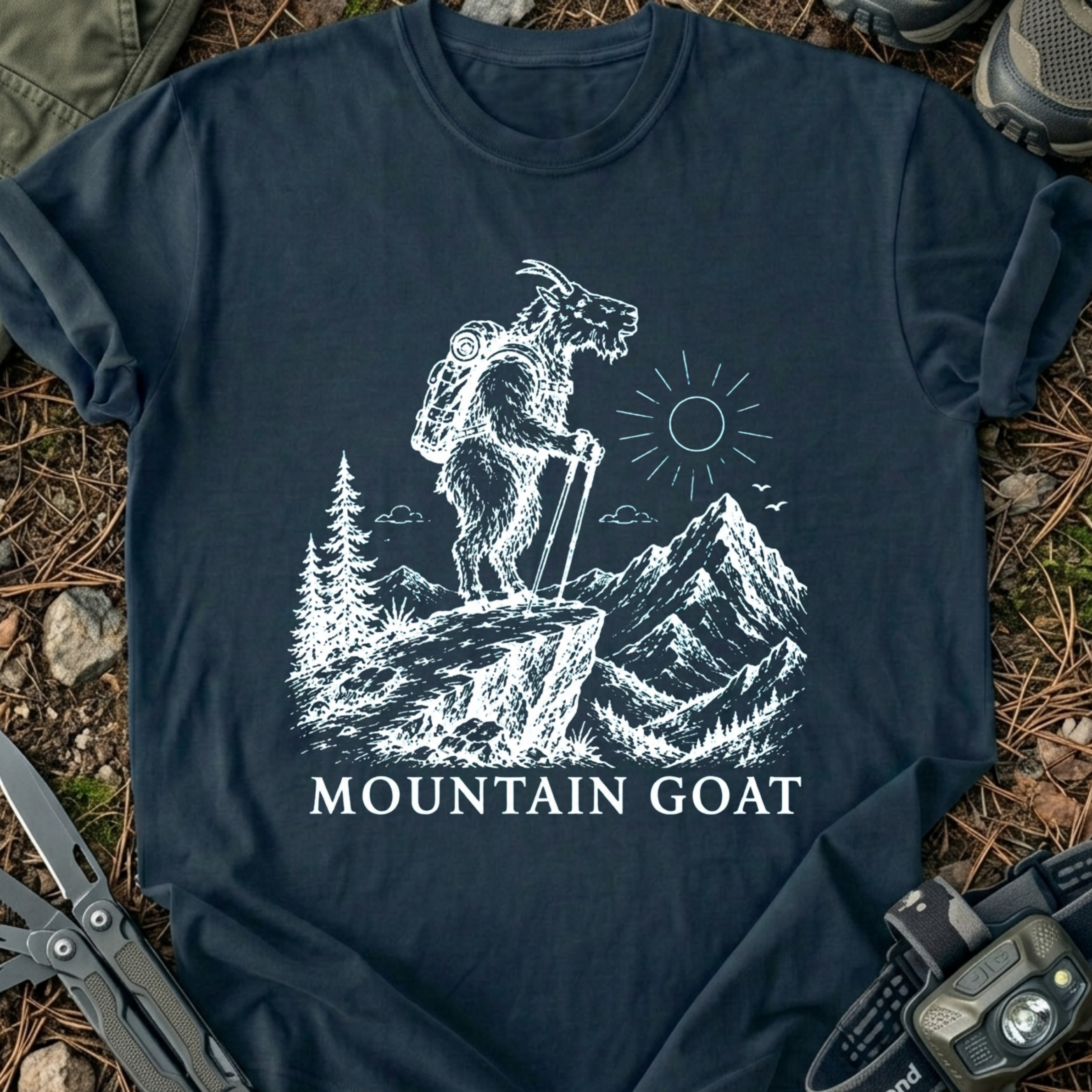 Mountain Goat Simple T-Shirt