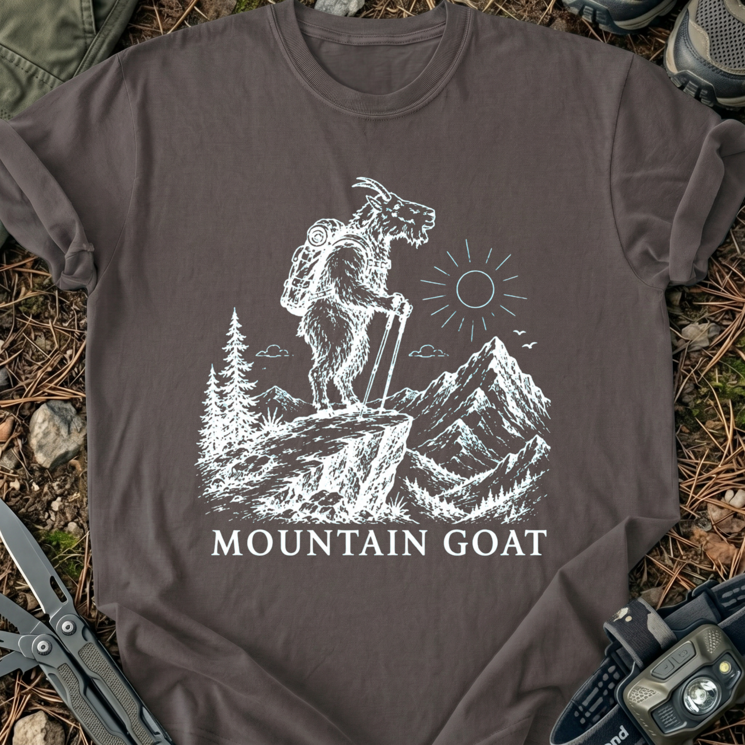 Mountain Goat Simple T-Shirt