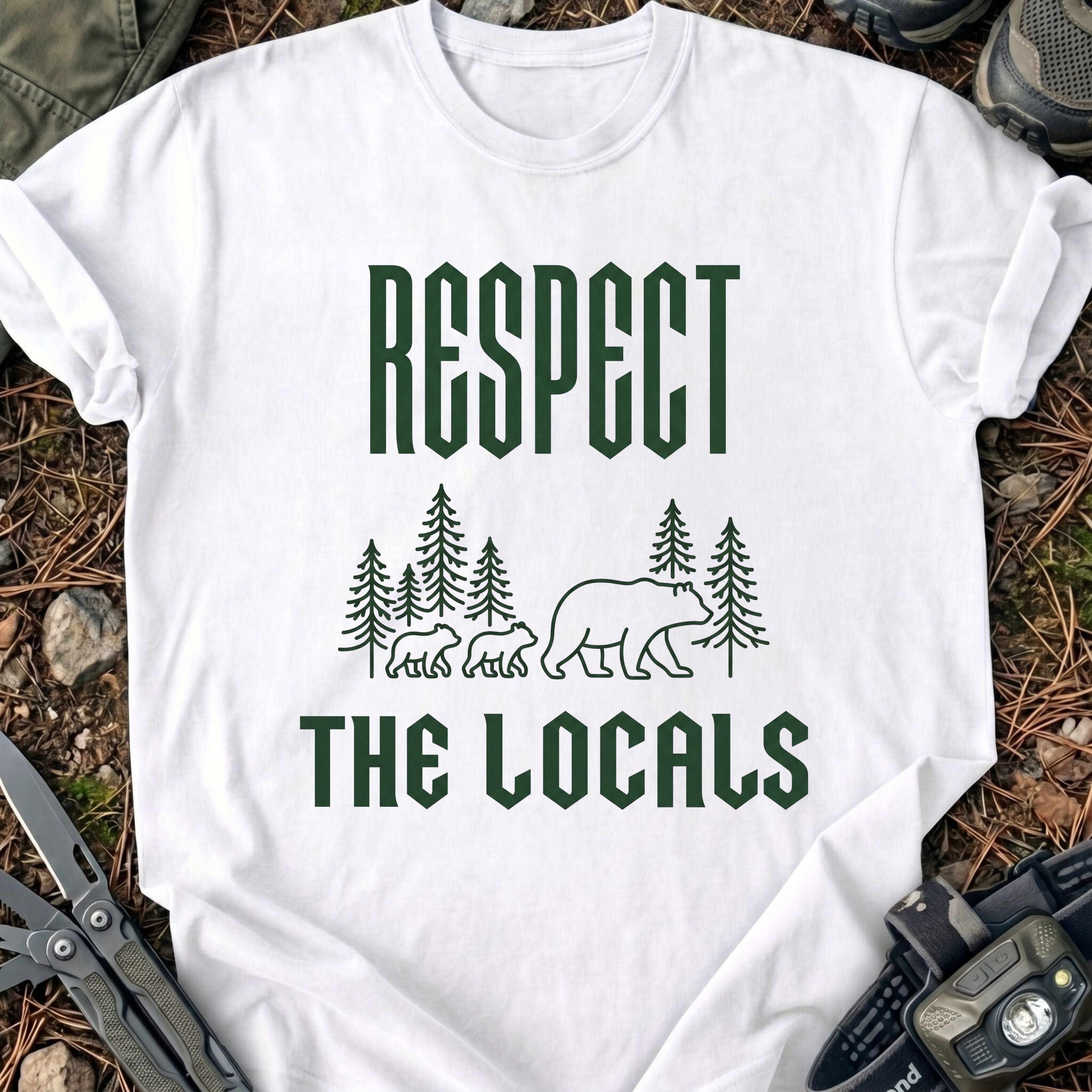Respect The Locals Lineart T-Shirt