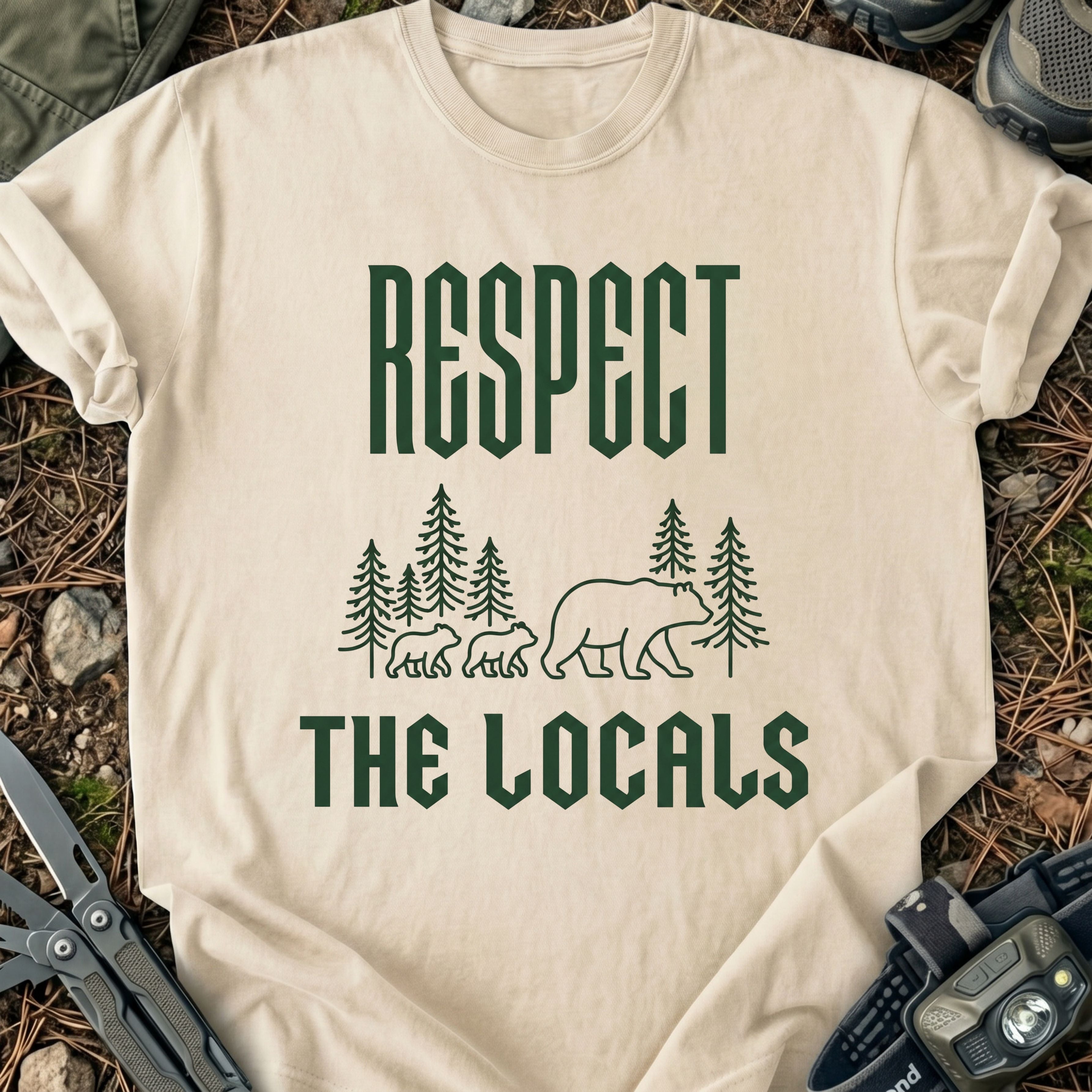 Respect The Locals Lineart T-Shirt