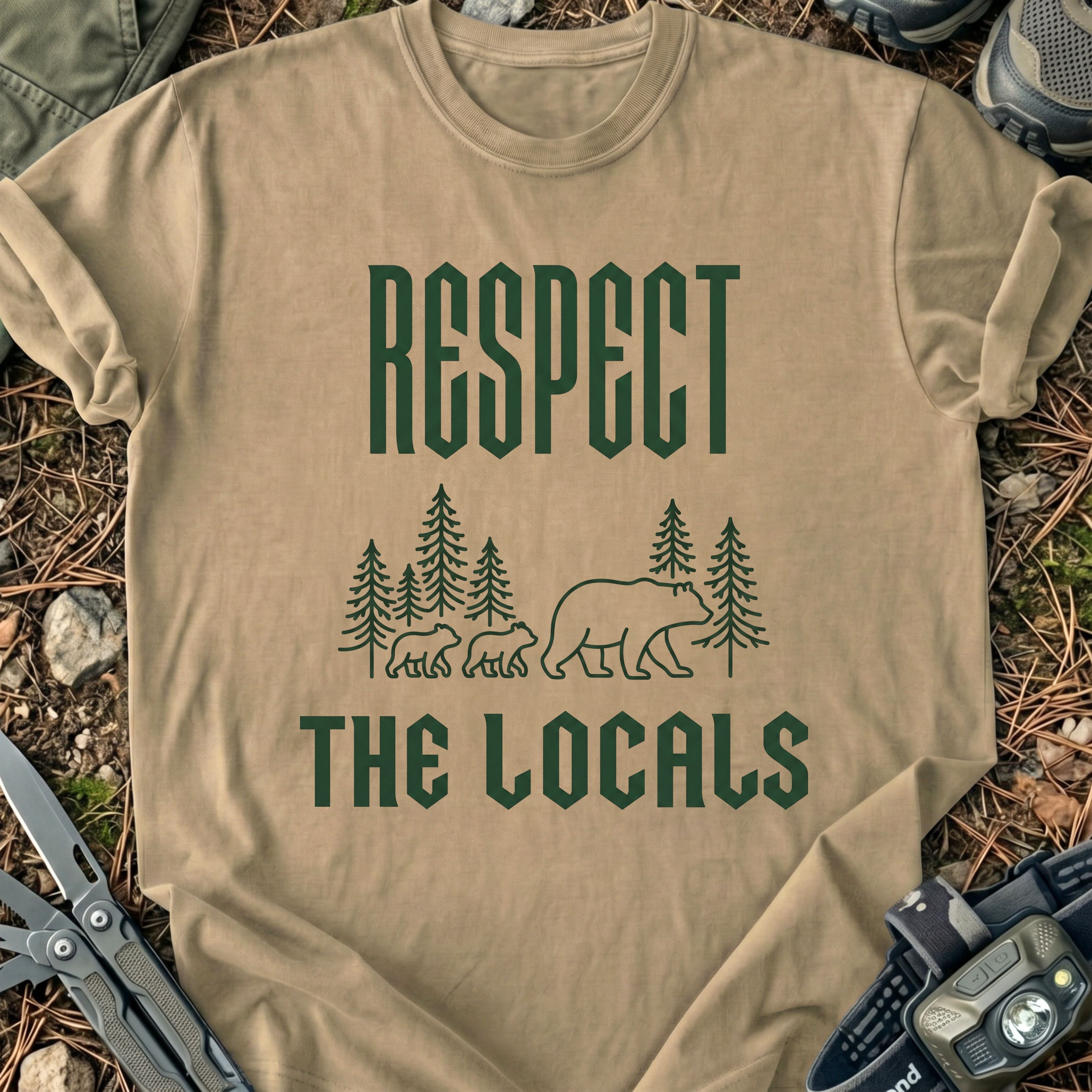 Respect The Locals Lineart T-Shirt