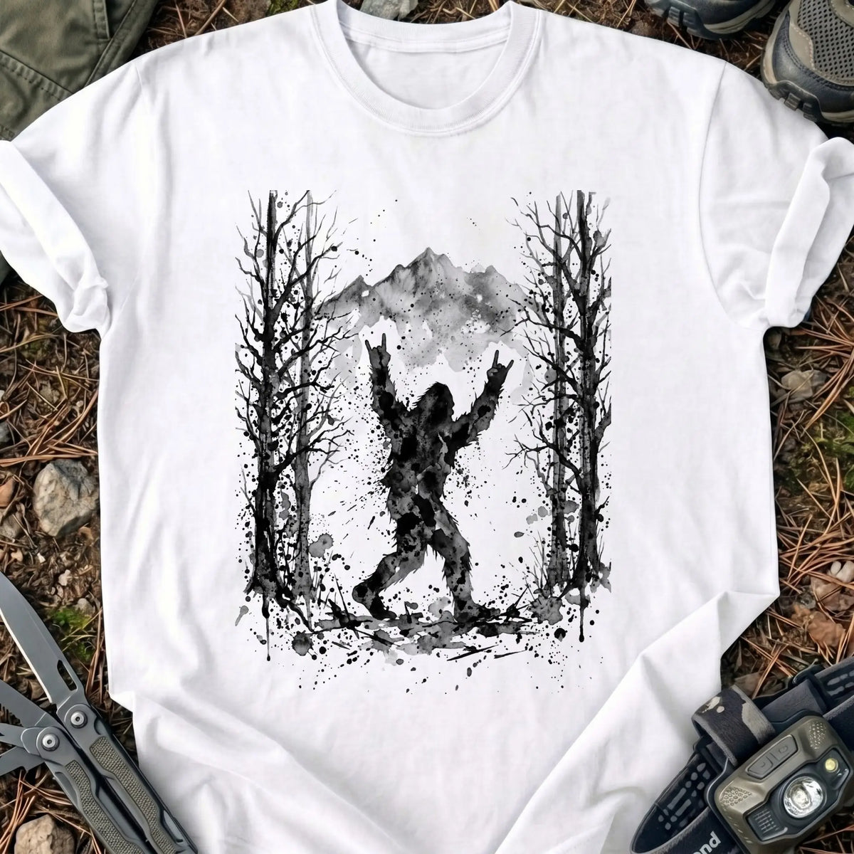 Watercolor Bigfoot T-Shirt