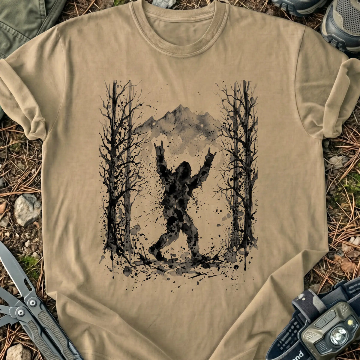 Watercolor Bigfoot T-Shirt