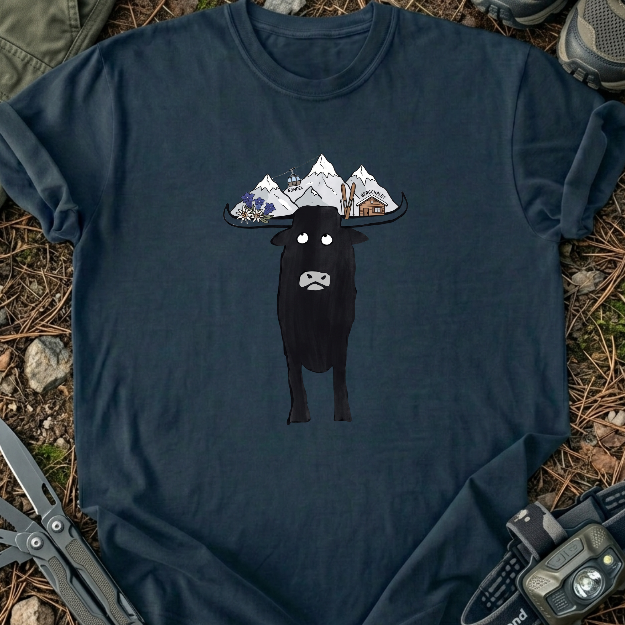 Cow In The Mountains T-Shirt