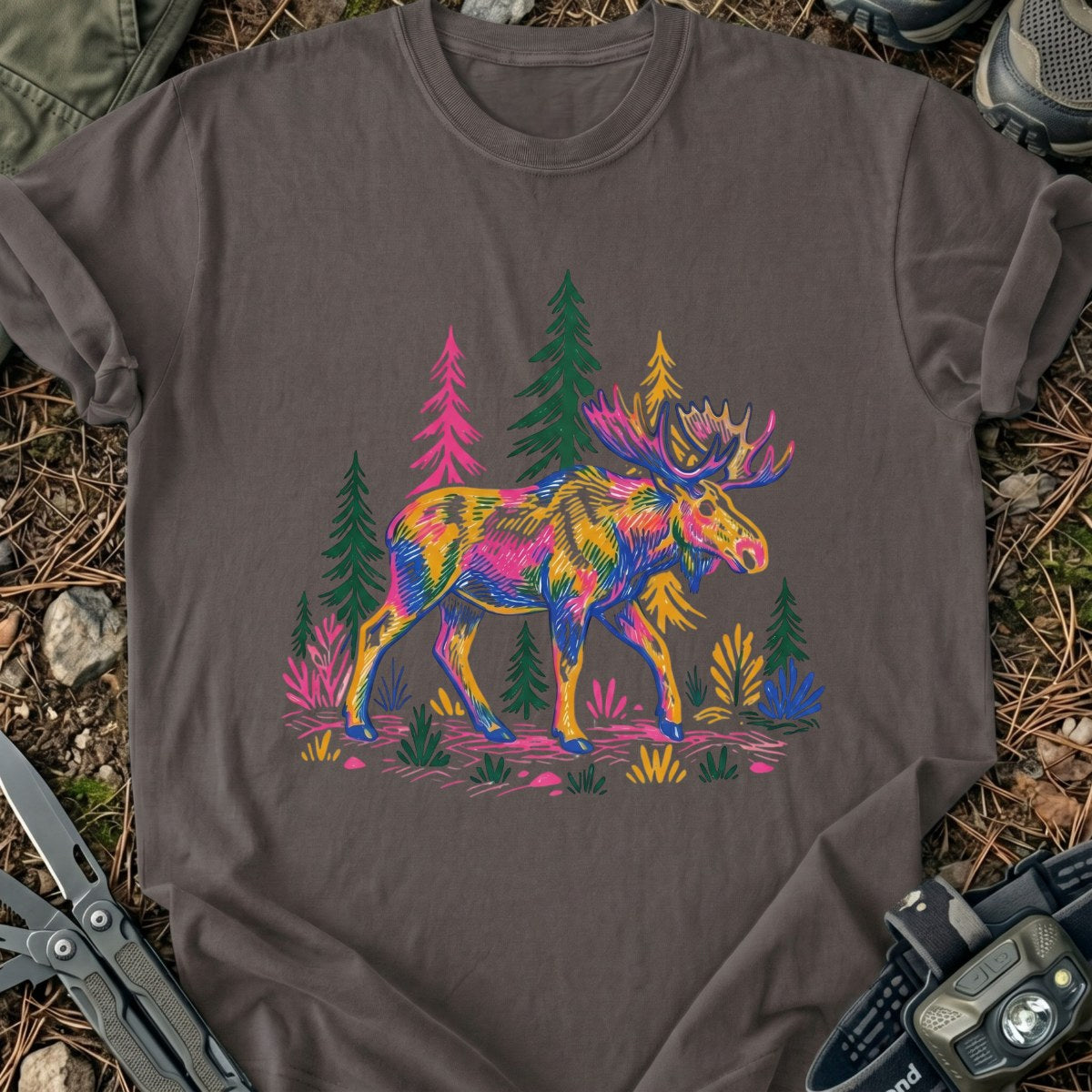 Colorful Moose T-Shirt
