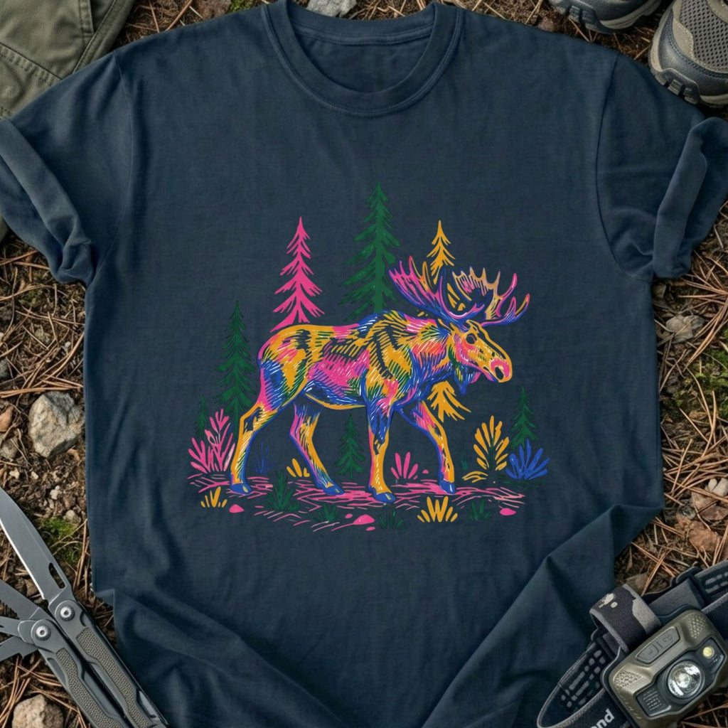Colorful Moose T-Shirt