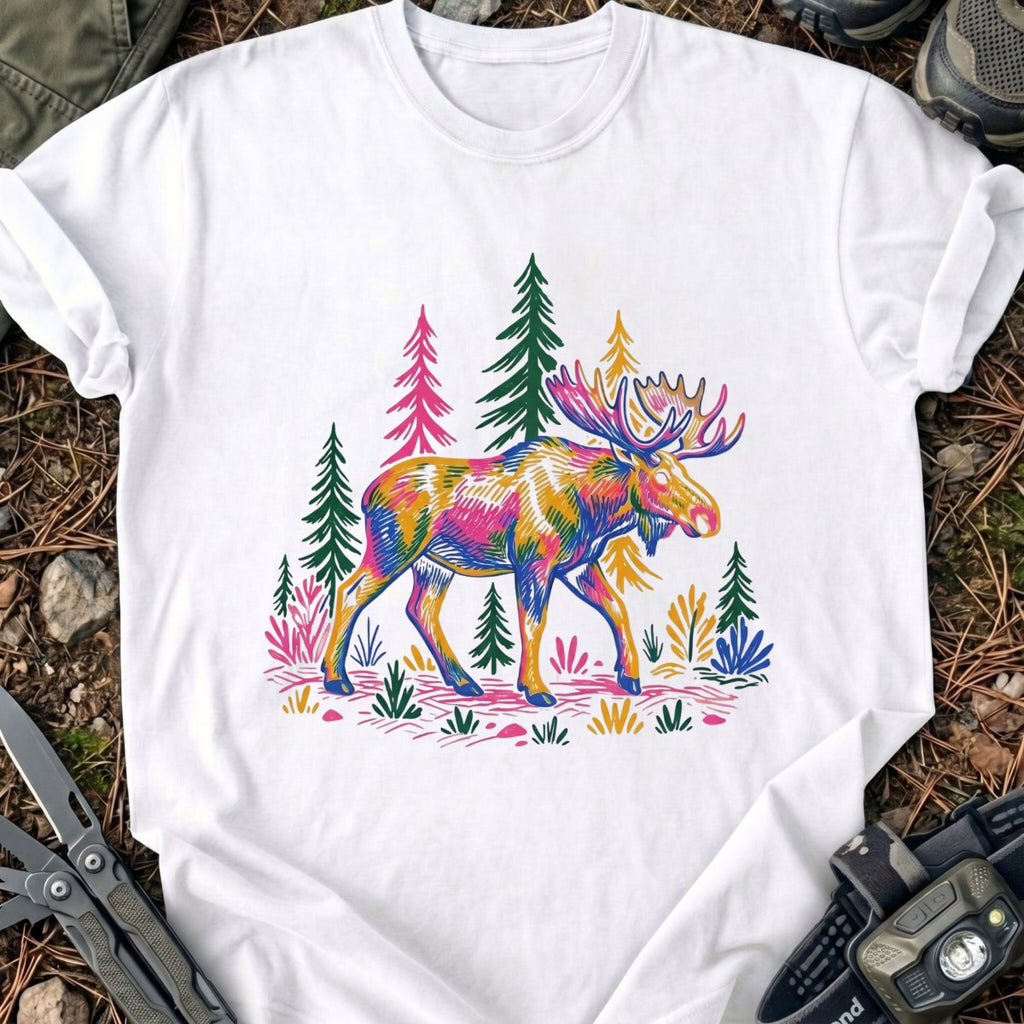 Colorful Moose T-Shirt