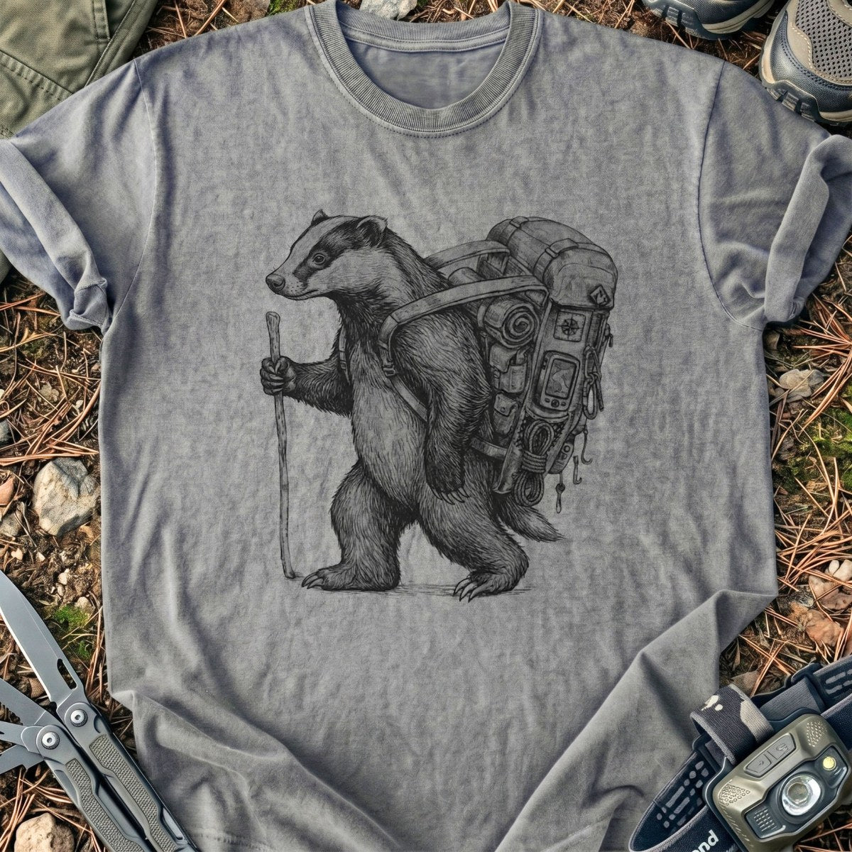 Hiking Badger T-Shirt