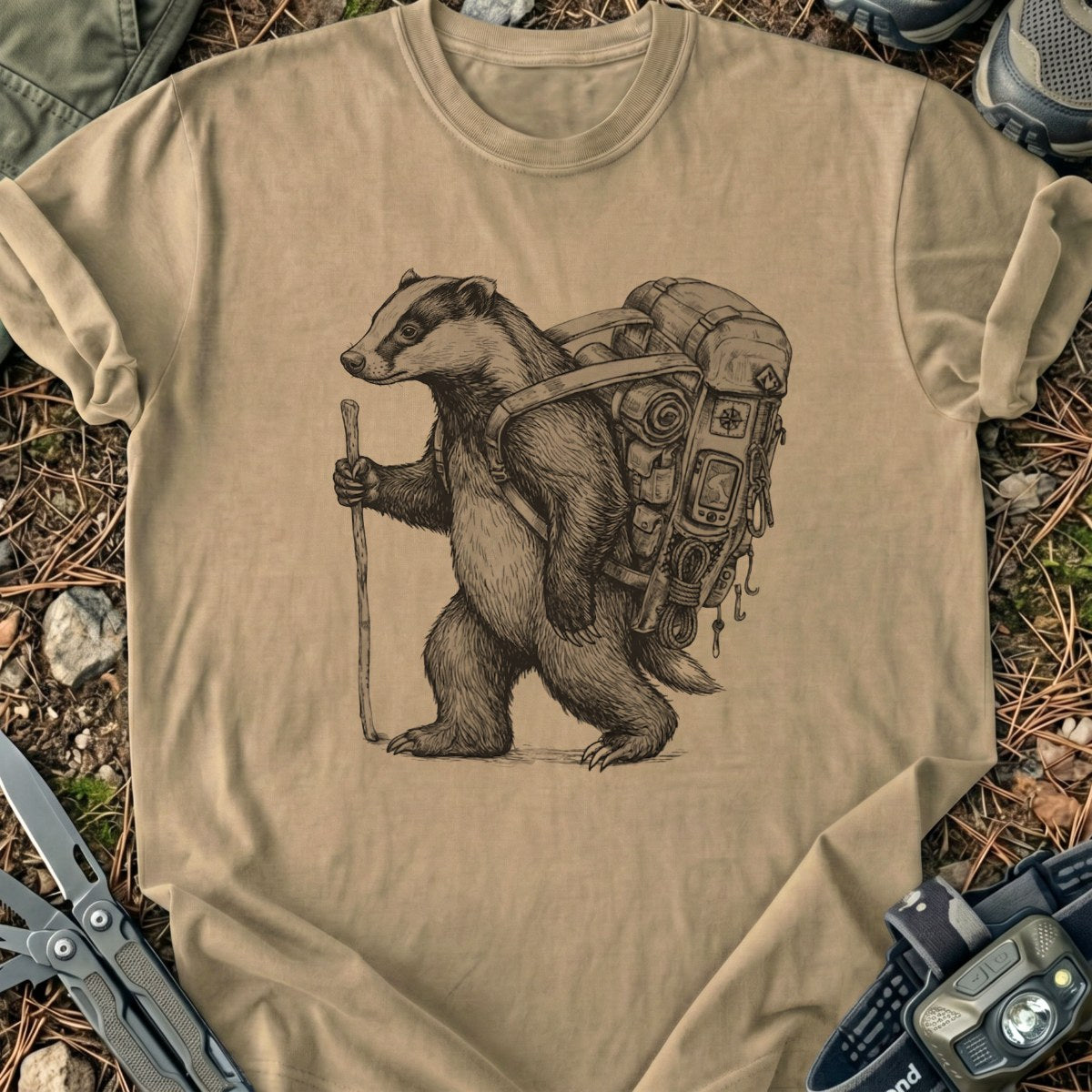Hiking Badger T-Shirt