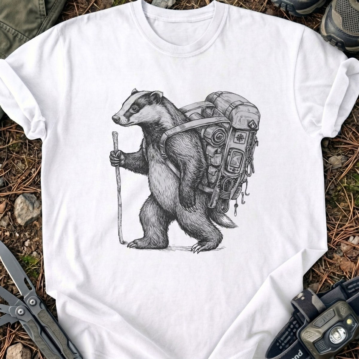 Hiking Badger T-Shirt