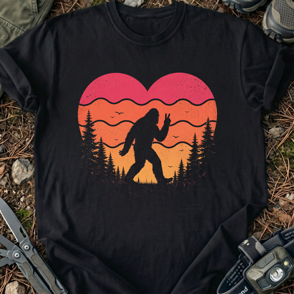 Big Bigfoot Heart T-Shirt
