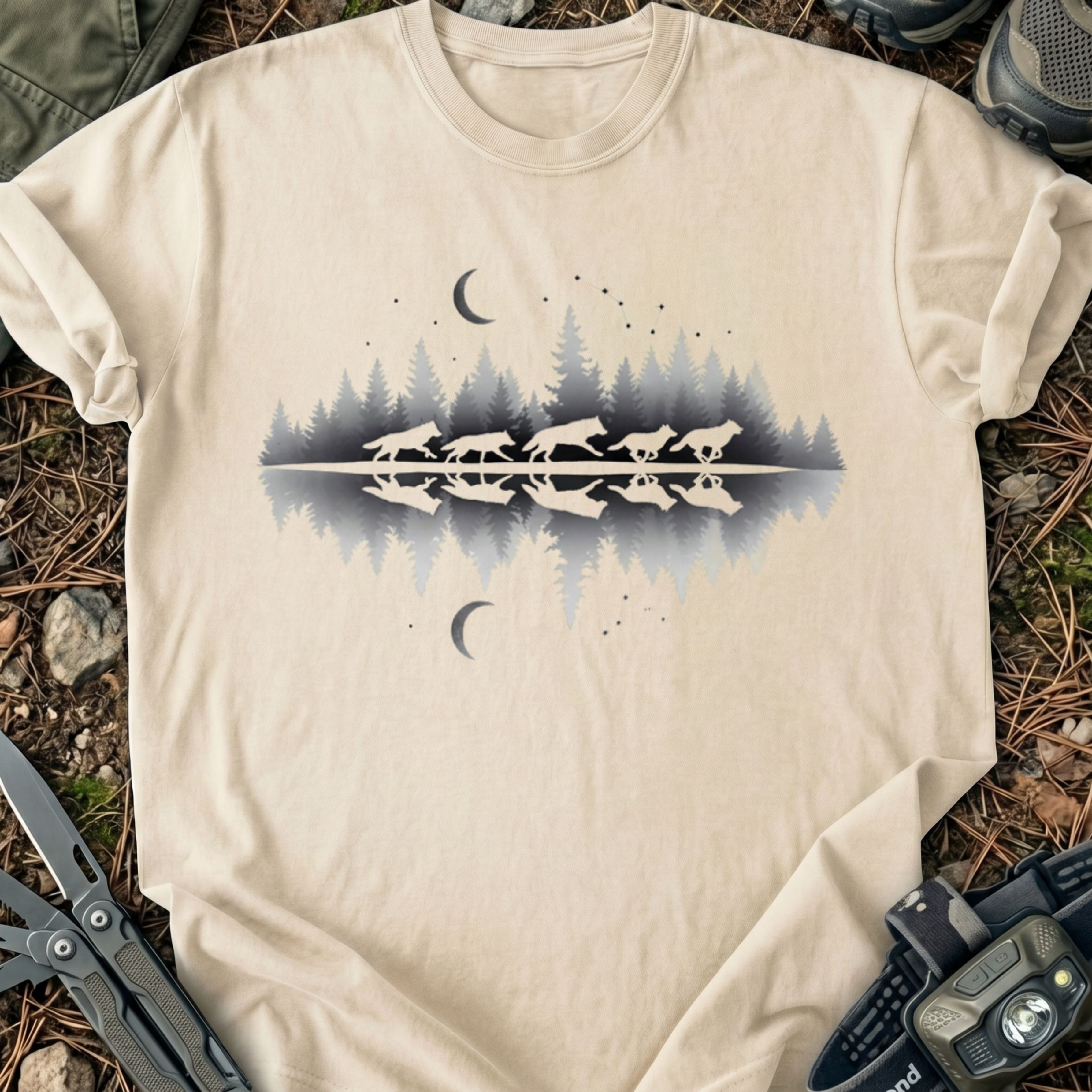Wolfs At Moonlight T-Shirt