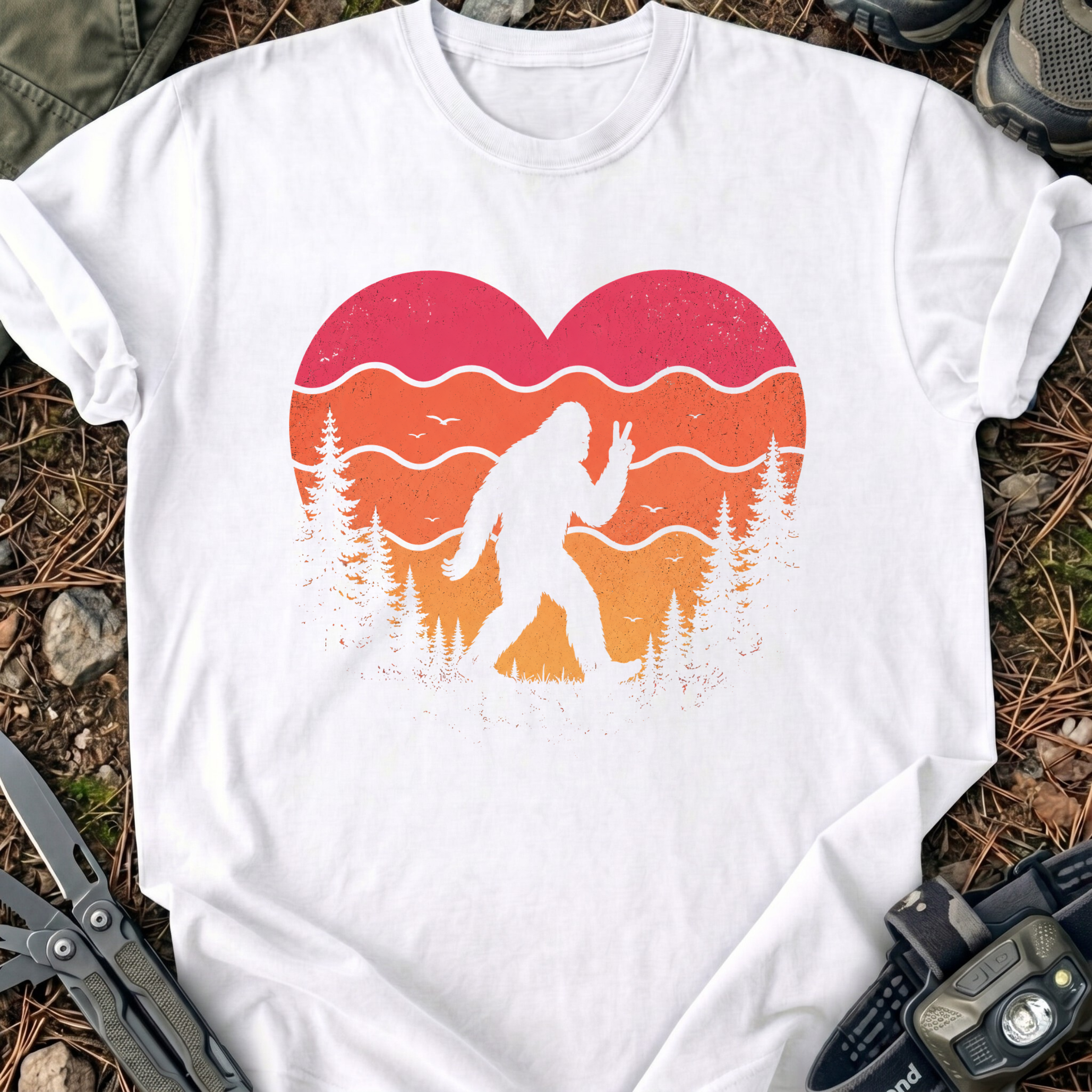 Big Bigfoot Heart T-Shirt
