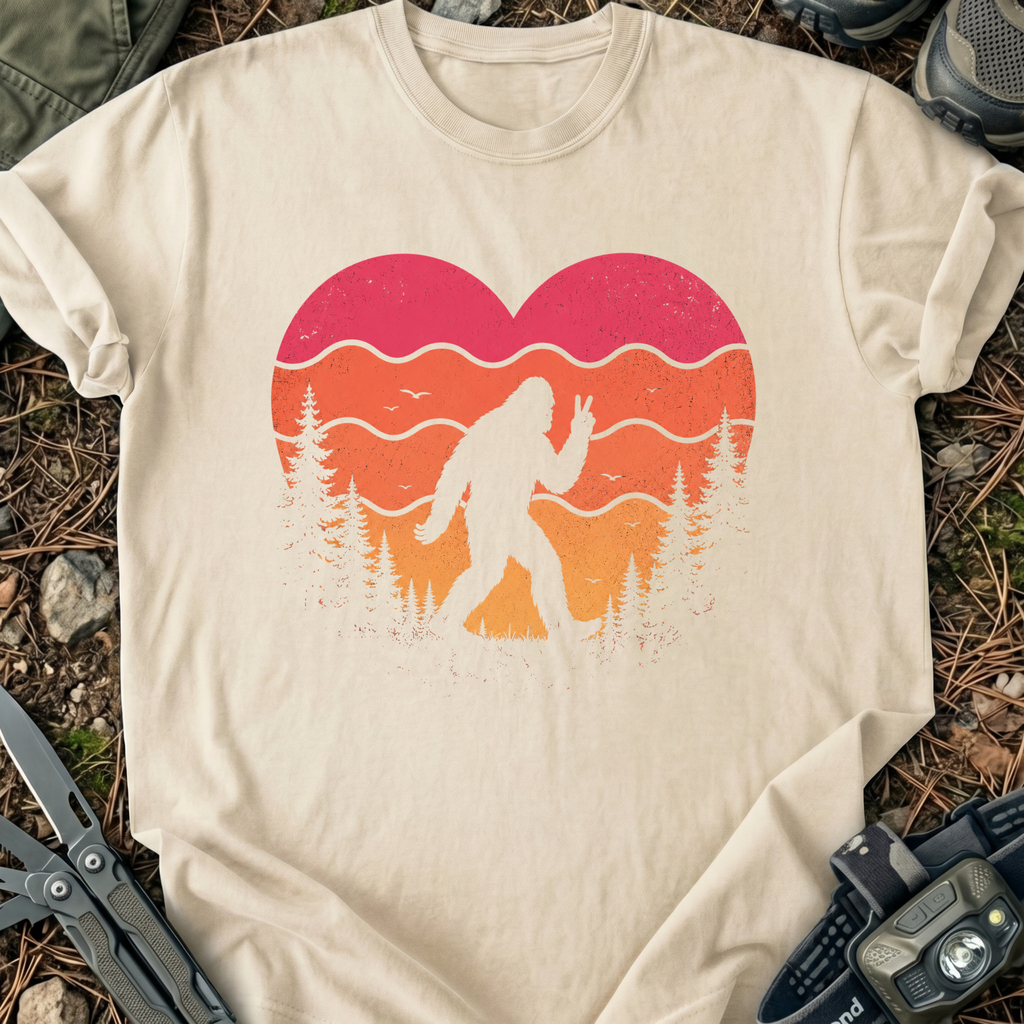 Big Bigfoot Heart T-Shirt