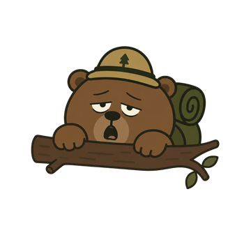 Meet the Bear — Our Very Tired Mascot.