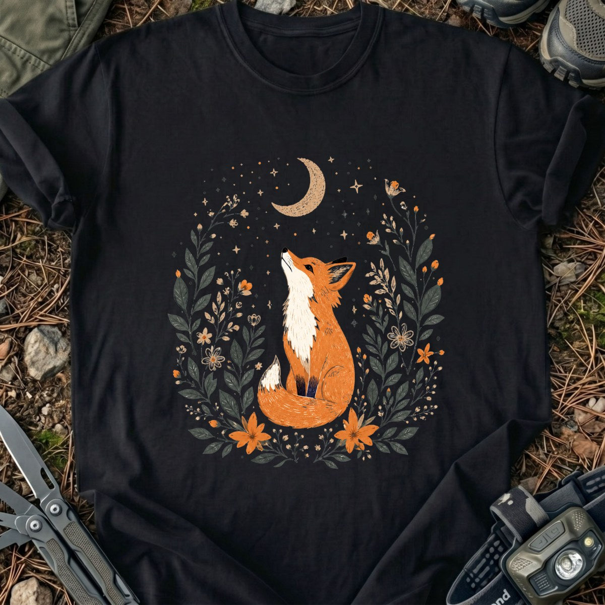 Fox At Night T-Shirt