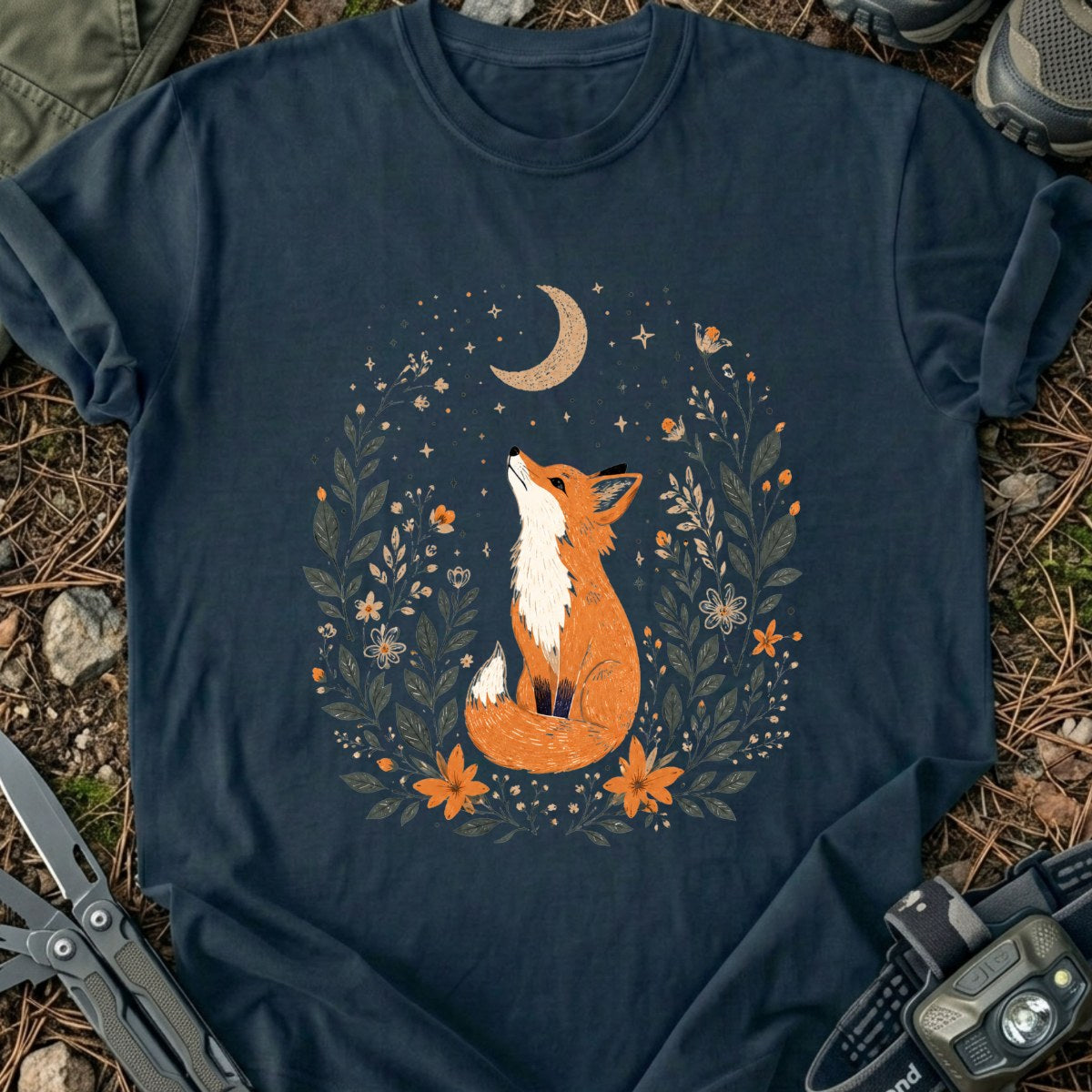 Fox At Night T-Shirt